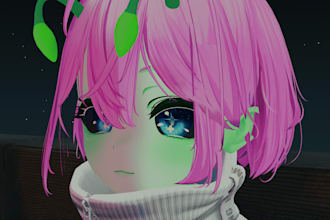 edit a custom anime style booth avi for vrchat