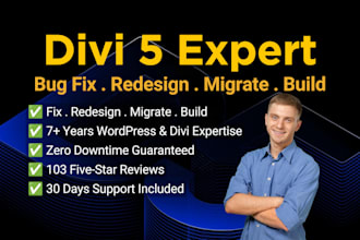 design, redesign or fix your wordpress website with divi 5