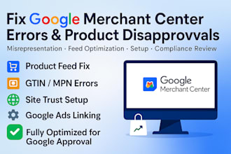fix and setup google merchant center suspension gmc  error or misrepresentation