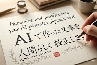 humanize and proofread your ai generated japanese text