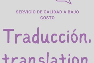 escritura y traducción de texto, fotos y audios, confiable y a precios justo