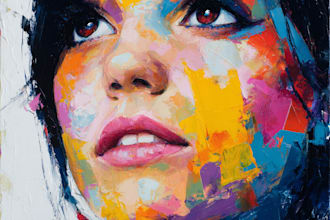 paint expressive colorful abstract portraits