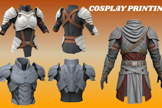 3d print high quality custom cosplay armor cosplay costume for 3d printing