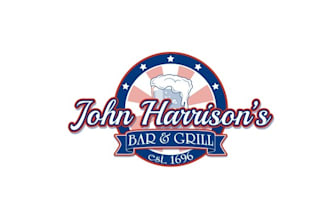design unique amazing american bar logo