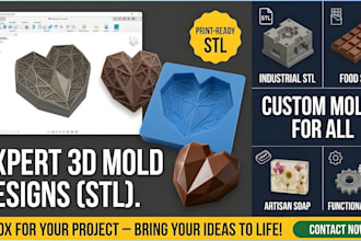 model silicone mold chocolate mold box mold soap  resin mold baking in print stl