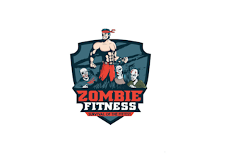 design epic zombie apocalypse fitness logo