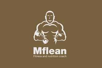 design fitness nutrition lifestyle coach logo