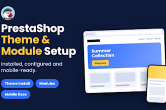 install and customize your prestashop theme, modules and store setup
