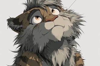 draw furry art, fursona, dnd furry character