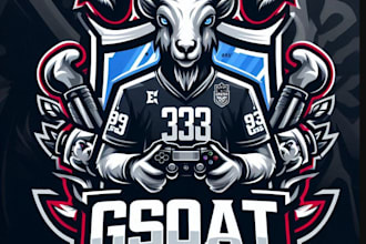 make esport t shirt goat mascot logo
