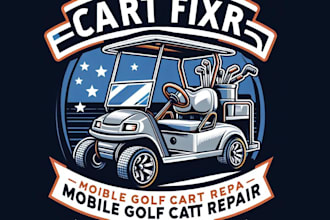 create hand drawn animal t shirt golf cart logo