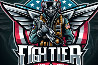 design high quality vintage fighter jet logo with t shirt design