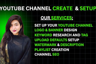 create and setup your youtube channel, logo, and banner