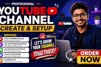 create and setup youtube channel