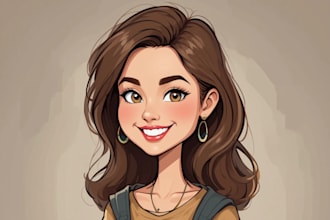 draw avatar in cartoon vector caricature portrait