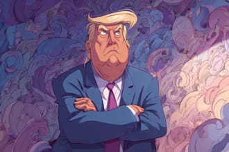 create any current political cartoon