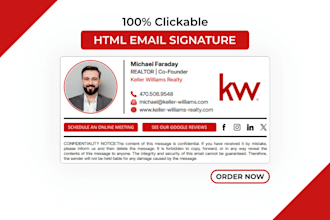 create html email signature or clickable html email signature, outlook signature