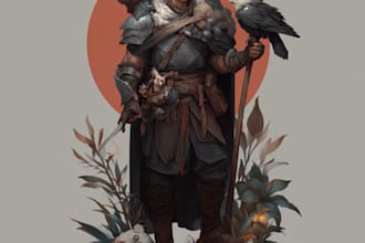 do a dnd character art and dnd concept art