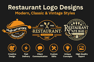 design a stunning 3d restaurant logo that grabs attention