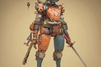do custom robot, mecha and cyborg character