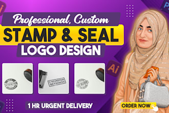 design a realistic digital stamp or seal logo for your business