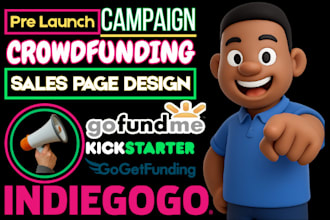 design pre launch kickstarter sales page indiegogo crowdfunding campaign