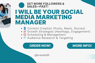 be your social media marketing manager