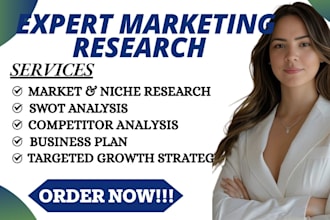 do market research, swot, competitor and niche analysis with business plan