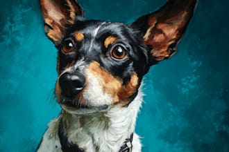 do custom pet portrait, dog portrait, cat portrait