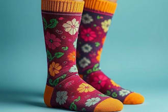 create beautiful socks design
