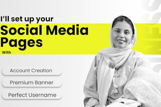 create, set up and optimize your fb insta and linkedin pages