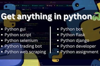 do your python projects, assigned