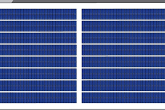 design a complete solar pv system with pvsyst simulation and autocad layout