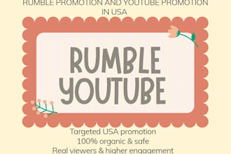 do rumble or youtube video promotion in USA