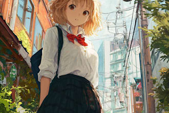 draw your character in japanese anime or manga style