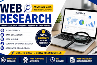 do web research, data collection, and google research