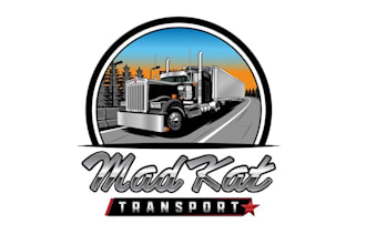 design modern madkat transport logo