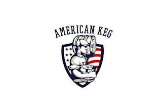 design pictorial american keg logo