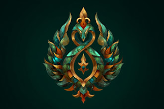 hand paint fantasy logo