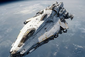 draw high quality spaceship concept