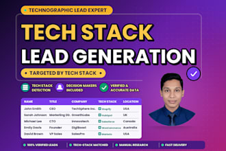 build a technographic lead list based on company tech stack