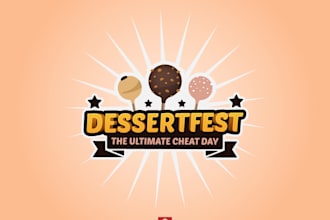 design a delicious chocolate, bakery, sweets, or food logo