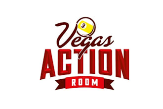 design vegas action room wordmark logo