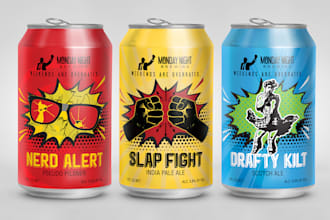 design custom beer and drink can or bottle labels