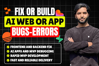 fix bugs or build base44 lovable replit supabase vibe coded website or app