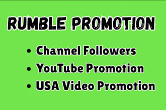 do rumble promotion, video SEO optimization, rumble or youtube video promotion