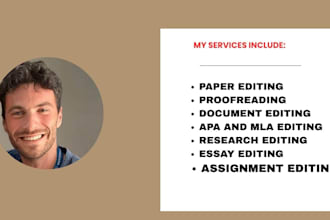 edit documents in apa,mla citations , references and other formatting styles