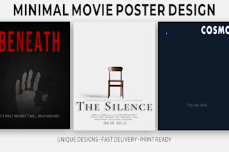 design a minimalist modern movie poster for your film
