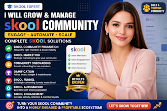 do skool promotion skool course creation skool community setup skool automation