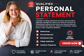 expertly edit your personal statement for fellowship, medical school, residency